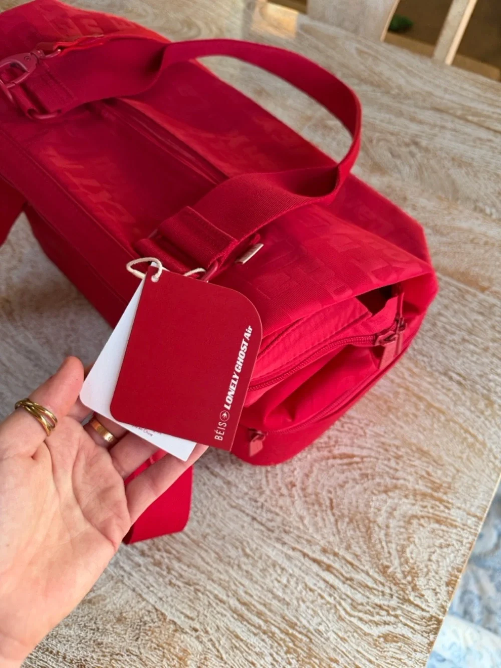 BEIS X Lonely Ghost The Text Me Mini Weekender NWT - Picture 6 of 14